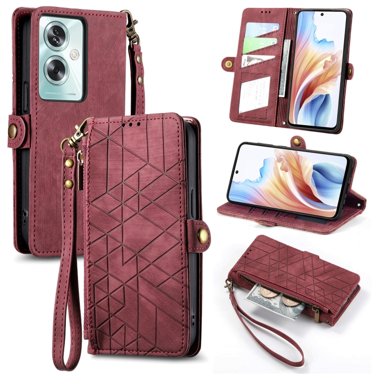 GEOM pénztárca tok Oppo A79 5G piroshoz termék 2. képe
