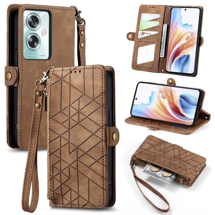 GEOM pénztárca tok Oppo A79 5G barna termék 2. képe