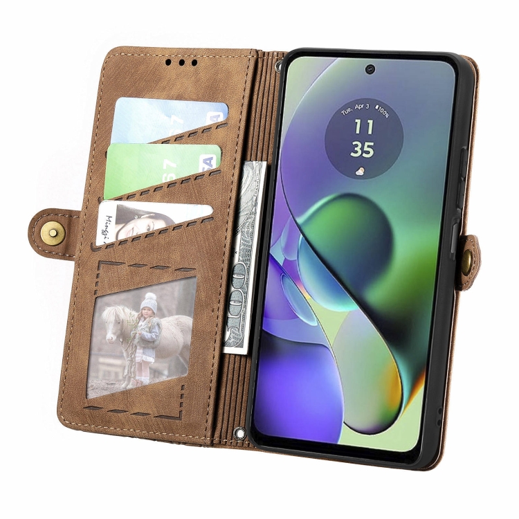 GEOM pénztárca tok Oppo Reno11 F 5G barna termék 2. képe