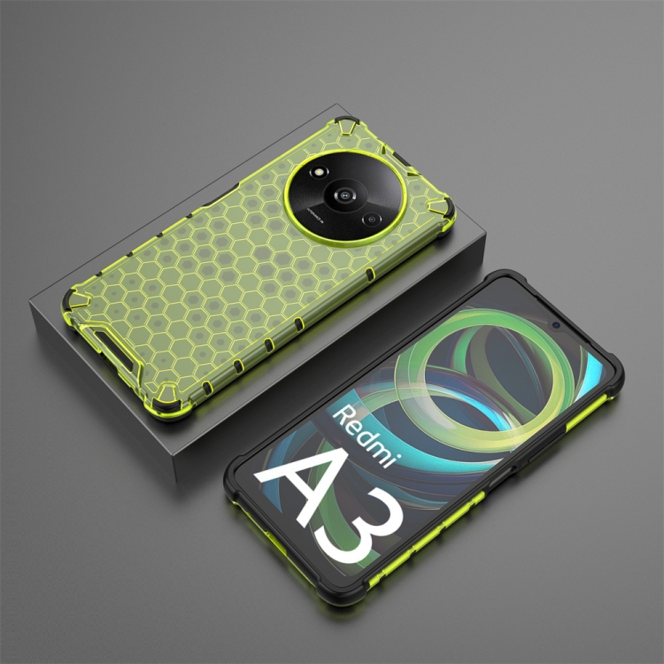 HONEYCOMB Védőburkolat Xiaomi Redmi A3 zöld termék 2. képe