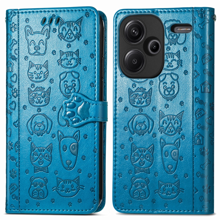 ART ANIMALS pénztárca tok Xiaomi Redmi Note 13 Pro+ 5G kék akciós termékkép 1