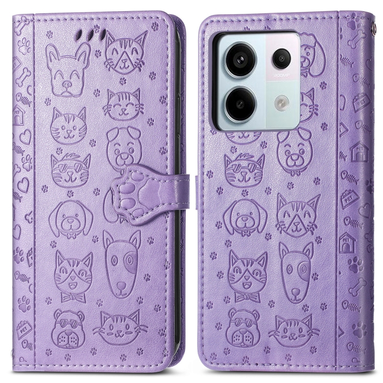 ART ANIMALS Pénztárca borító Xiaomi Redmi Note 13 Pro 5G / Xiaomi Poco X6 5G lila akciós termékkép 1