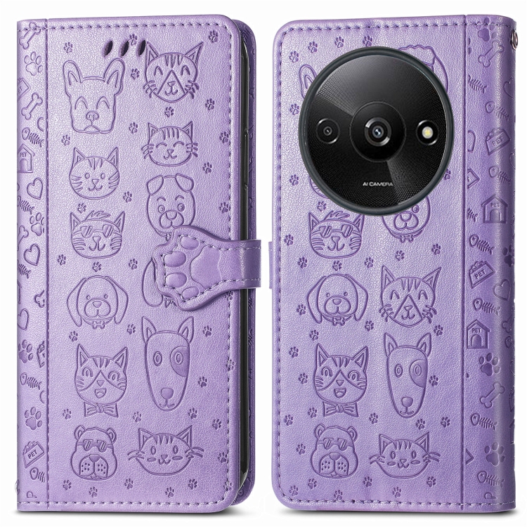 ART ANIMALS Pénztárca tok Xiaomi Redmi A3 lila akciós termékkép 1