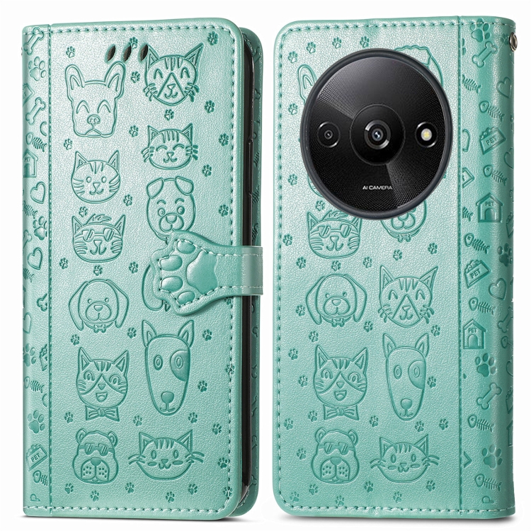 ART ÁLLATOK Tárcatáska Xiaomi Redmi A3-hoz zöld akciós termékkép 1