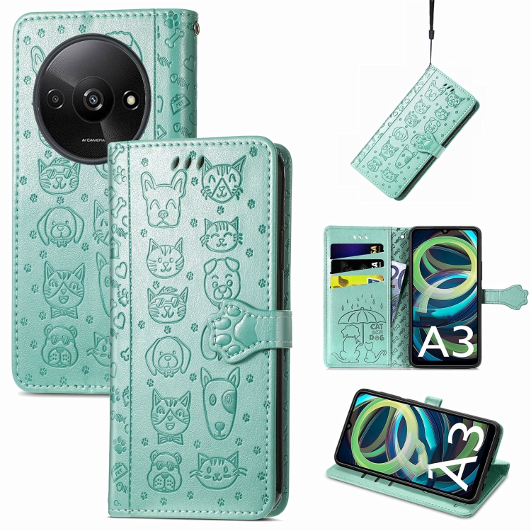 ART ÁLLATOK Tárcatáska Xiaomi Redmi A3-hoz zöld termék 2. képe