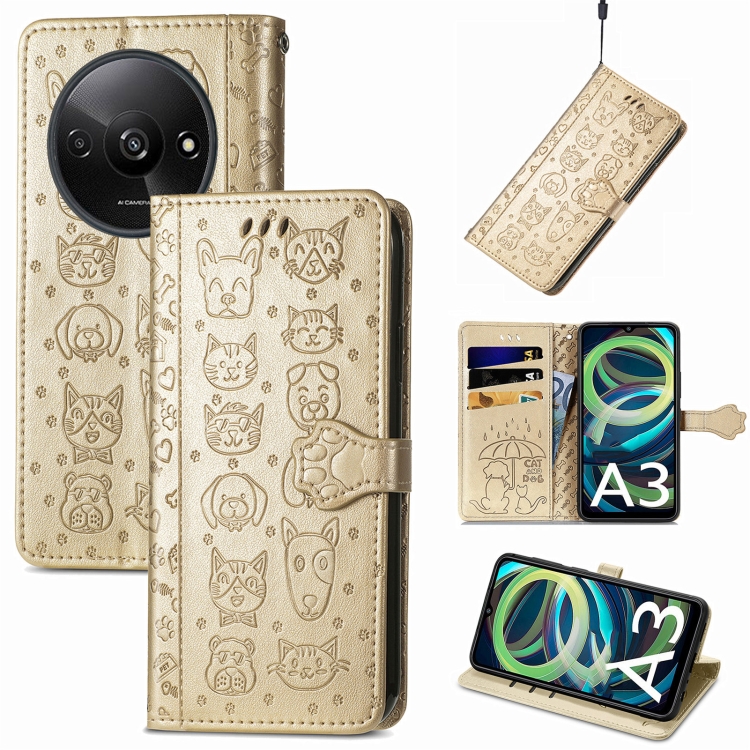 ART ANIMALS Tárcatáska Xiaomi Redmi A3 aranyhoz termék 2. képe