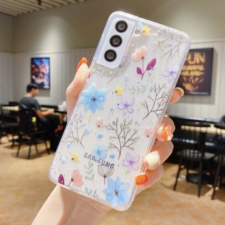 BLOOM Védőtok a Samsung Galaxy A55 5G készülékhez BLUE FLORAL akciós termékkép 1