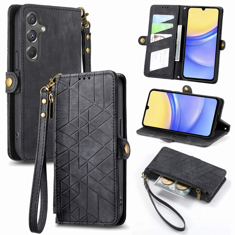 GEOM Wallet tok Samsung Galaxy A15 / A15 5G fekete termék 2. képe