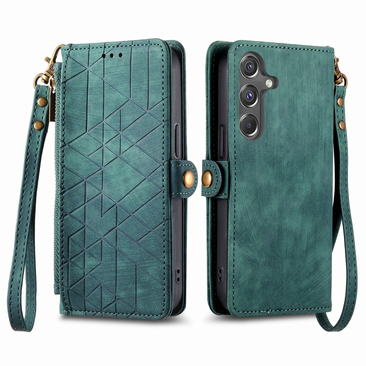 GEOM Wallet tok Samsung Galaxy A15 / A15 5G zöld akciós termékkép 1