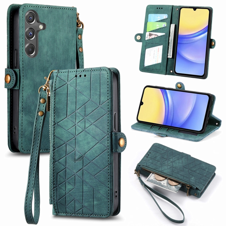 GEOM Wallet tok Samsung Galaxy A15 / A15 5G zöld termék 2. képe