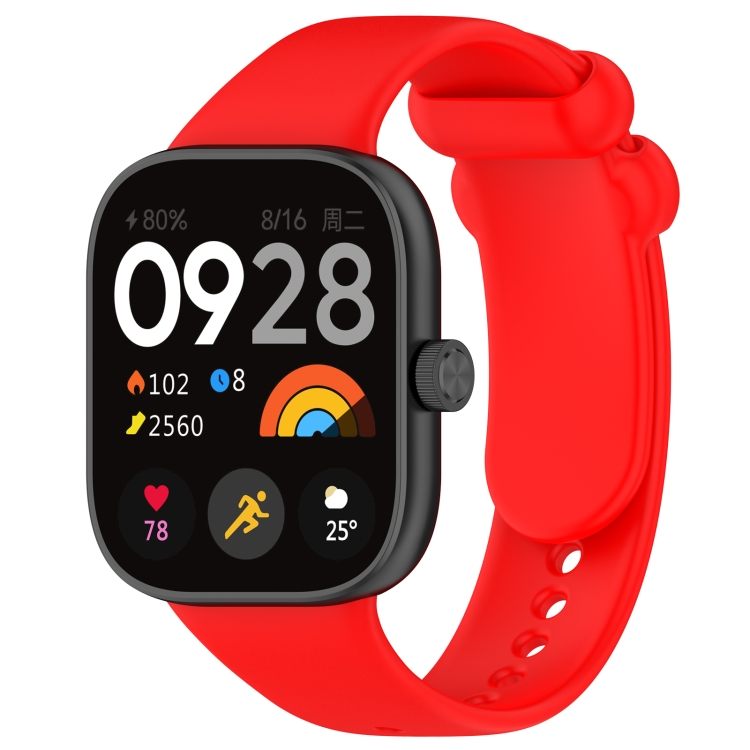 SZILIKON Cserélhető szíj Redmi Watch 4 piroshoz akciós termékkép 1