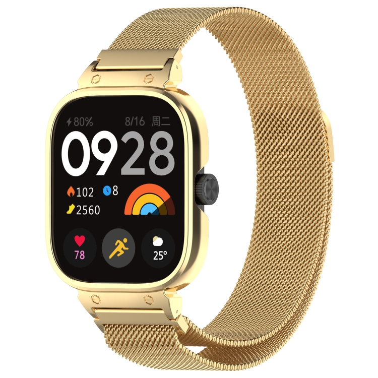 SZETT MILANESE Fém óratok + szíj Redmi Watch 4 arany akciós termékkép 1