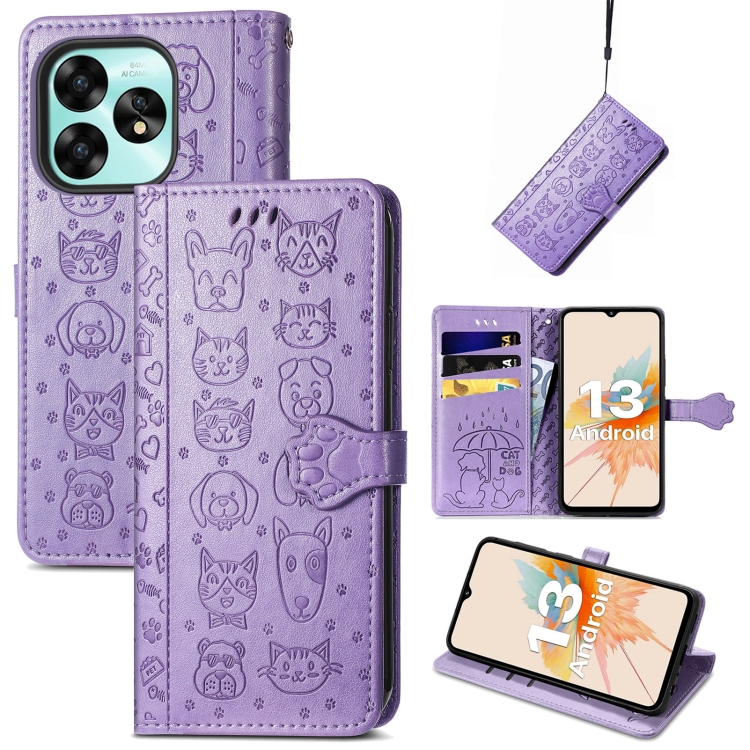 ART ANIMALS Umidigi A15 lila pénztárcahuzat termék 2. képe