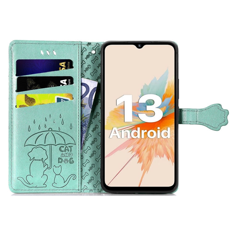 ART ÁLLATOK Pénztárcahuzat Umidigi-hoz G5 / G5A zöld termék 2. képe