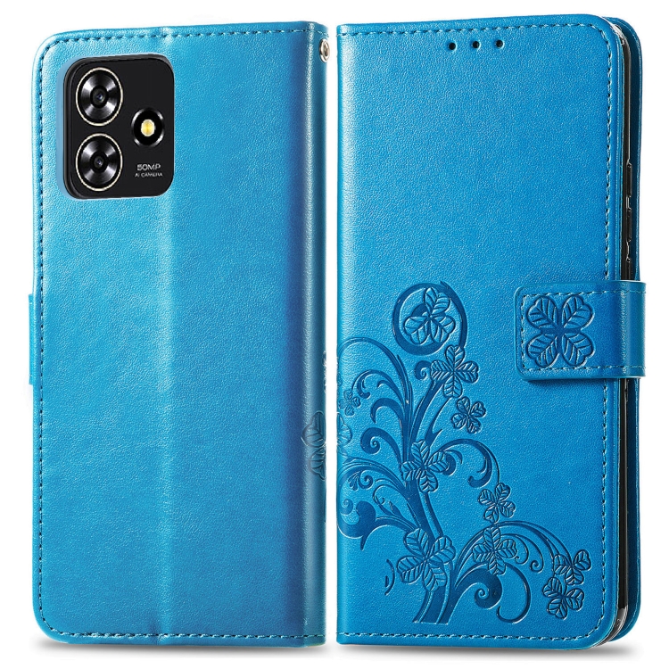 ART FLOWERS ZTE Blade A73 kék pénztárca tok akciós termékkép 1