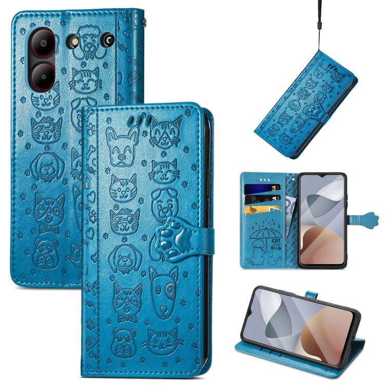 ART ANIMALS ZTE Blade A54 kék pénztárcahuzat termék 2. képe