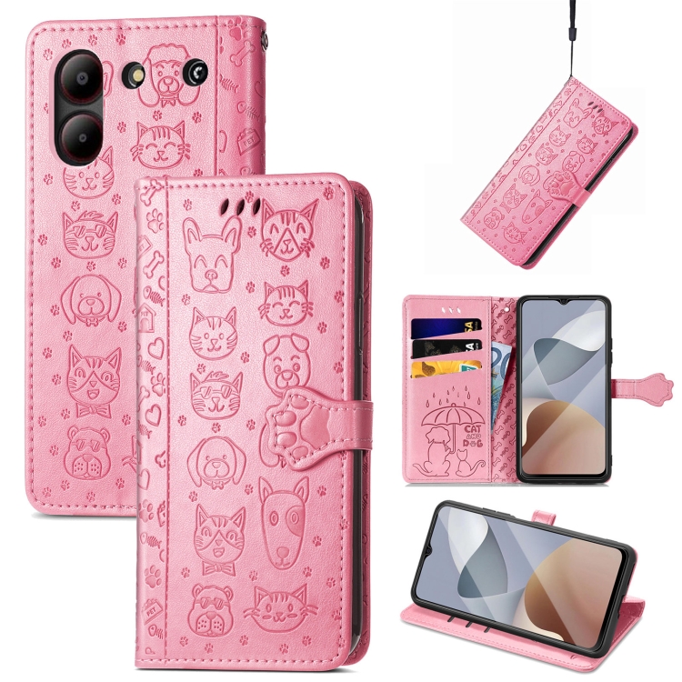 ART ANIMALS ZTE Blade A54 rózsaszín pénztárcahuzat termék 2. képe