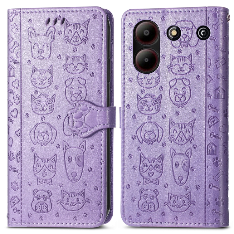 ART ANIMALS ZTE Blade A54 lila pénztárcahuzat akciós termékkép 1