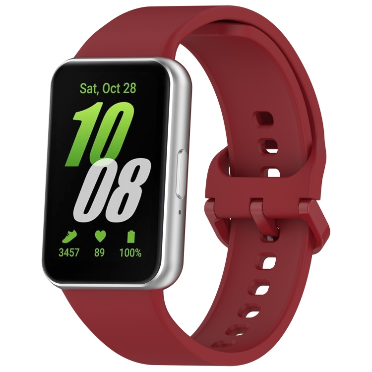 SZILIKON Cserélhető szíj Samsung Galaxy Fit3 piroshoz akciós termékkép 1