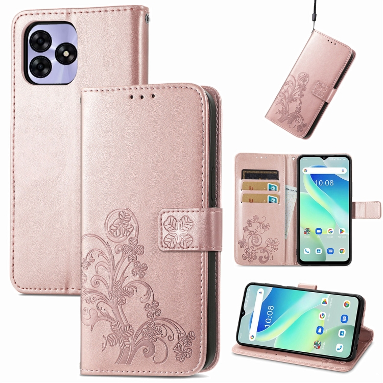 ART FLOWERS Pénztárcahuzat Umidigi G5 / G5A-hoz világos rózsaszín termék 2. képe