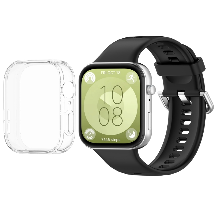 PROTEMIO COVER SET Óraszíj + tok Huawei Óra Fit 3 fekete akciós termékkép 1