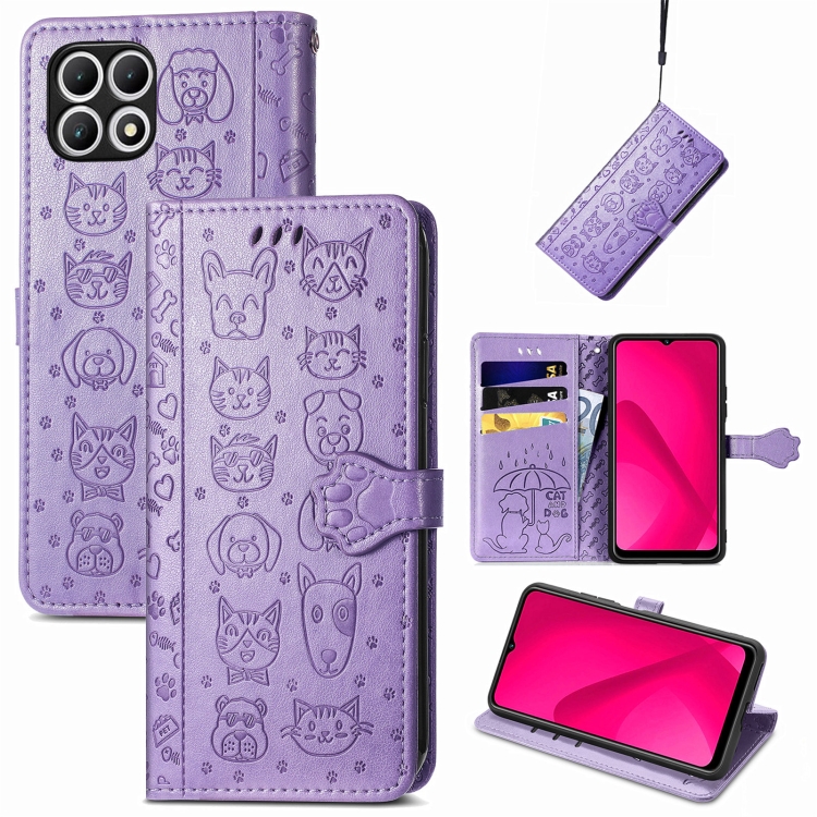 ART ANIMALS Pénztárca tok T Phone 2 lila színű termék 2. képe