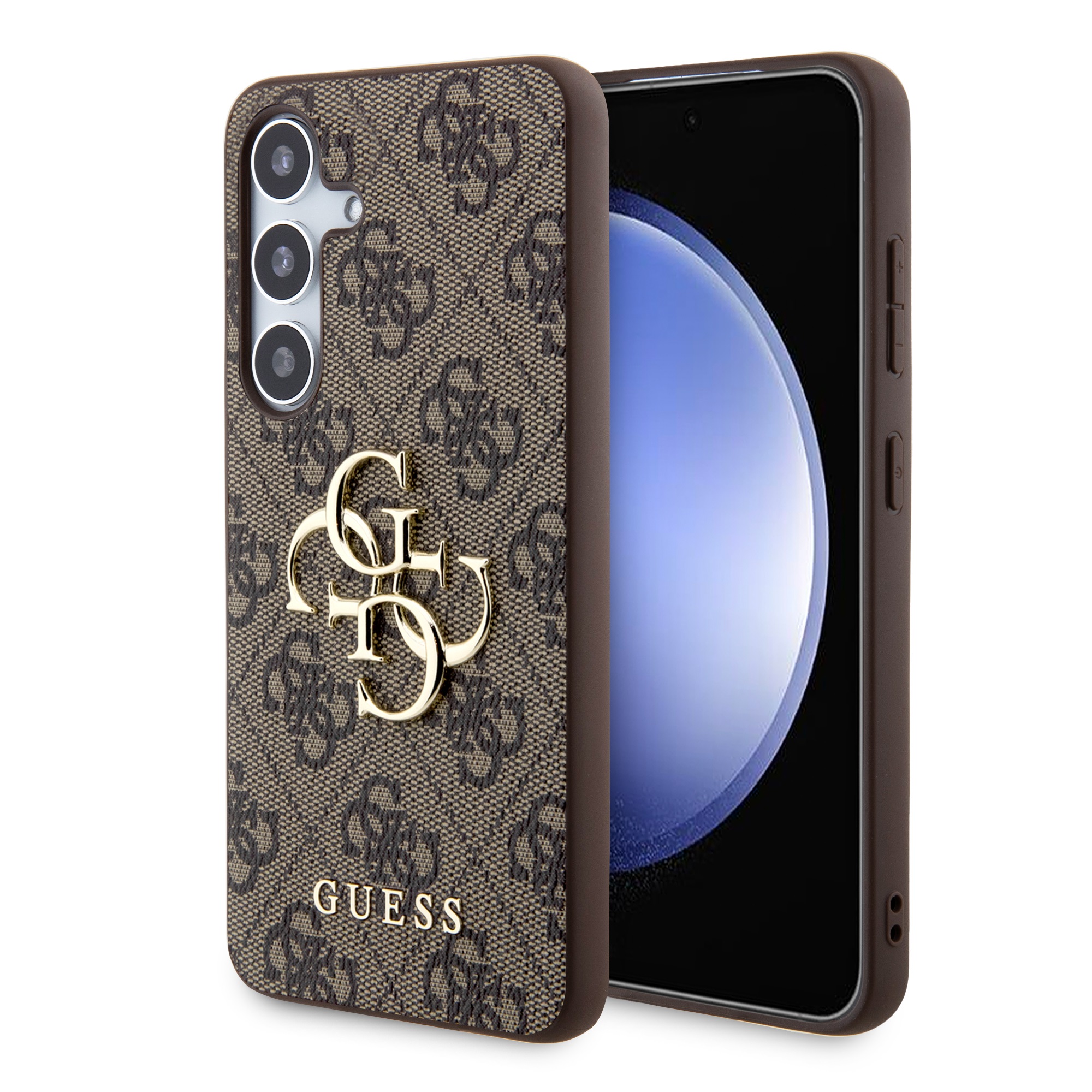 GUESS 4G METAL borítás Samsung Galaxy S24 5G barna színben akciós termékkép 1