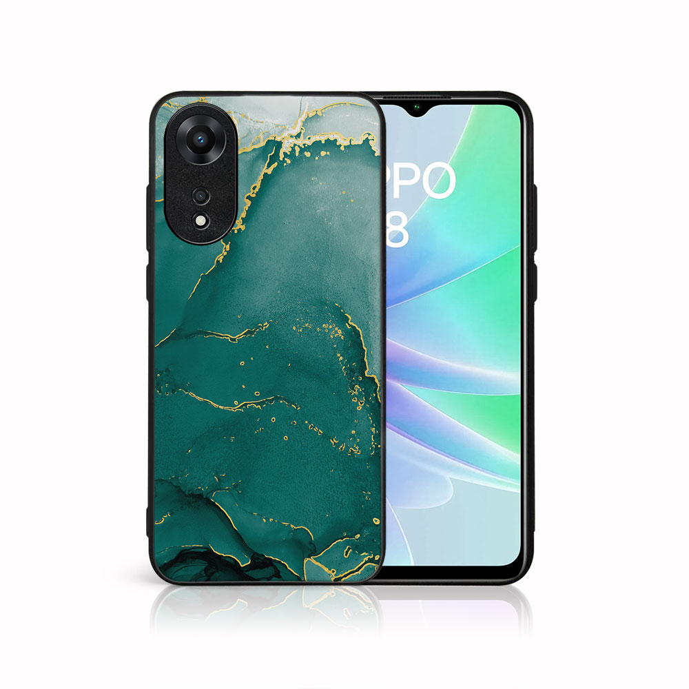 MY ART Védőburkolat a Oppo-hoz A78 GREEN MARBLE (145) akciós termékkép 1