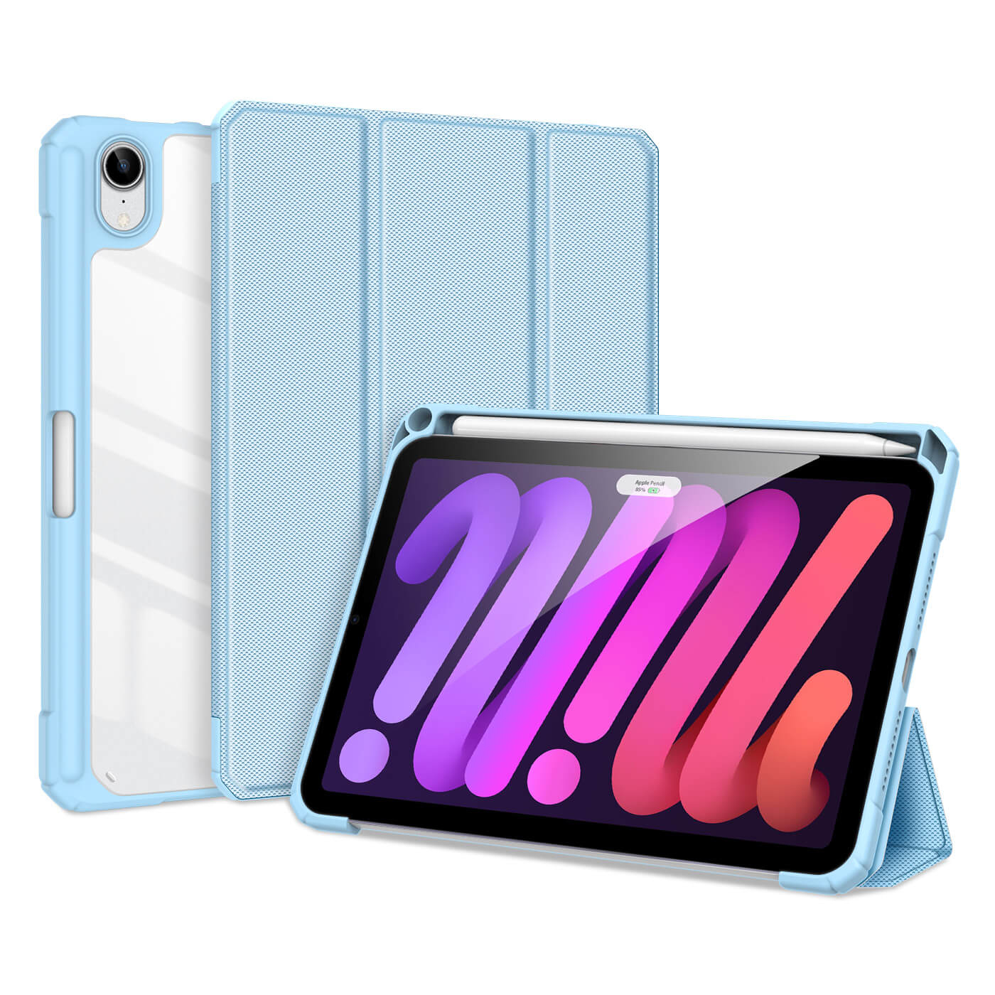 DUX TOBY Apple iPad mini 2021 flip tok, kék akciós termékkép 1