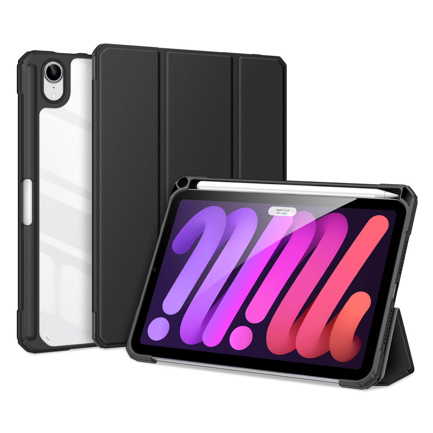 DUX TOBY Apple iPad mini 2021 flip tok fekete akciós termékkép 1