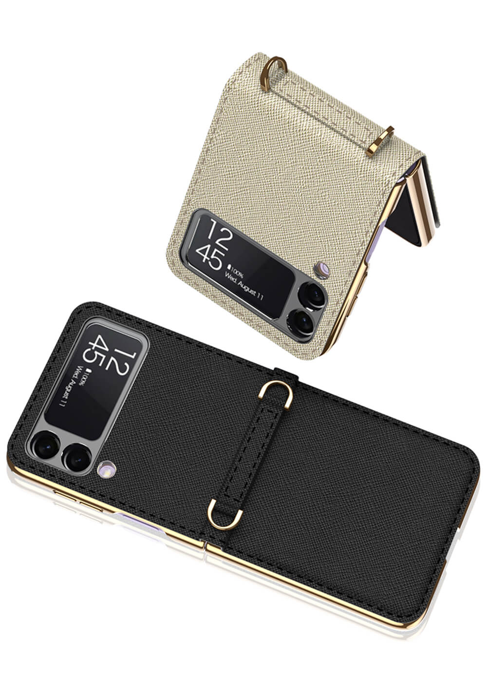 GKK CARD Borító pánttal Samsung Galaxy Z Flip 3 5G fekete termék 2. képe