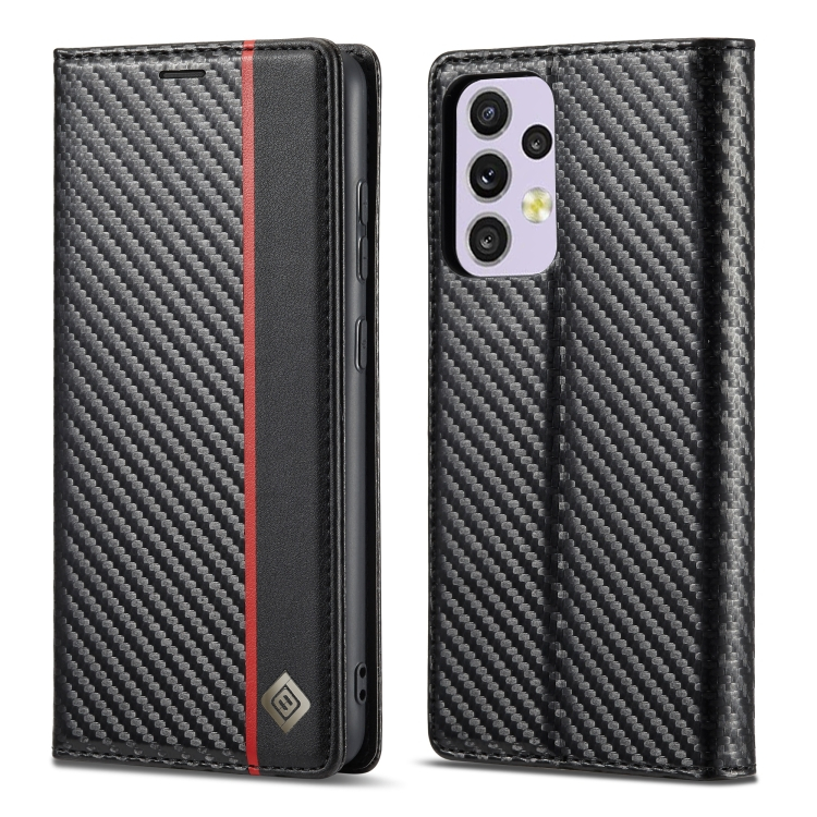 IMEEKE CARBON Wallet tok Samsung Galaxy A33 5G fekete akciós termékkép 1