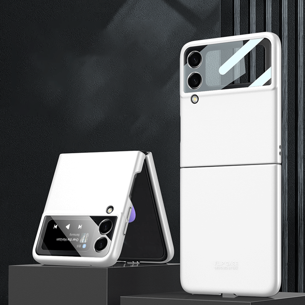 GKK Műanyag borítás üveggel Samsung Galaxy Z Flip 3 5G ezüst termék 2. képe