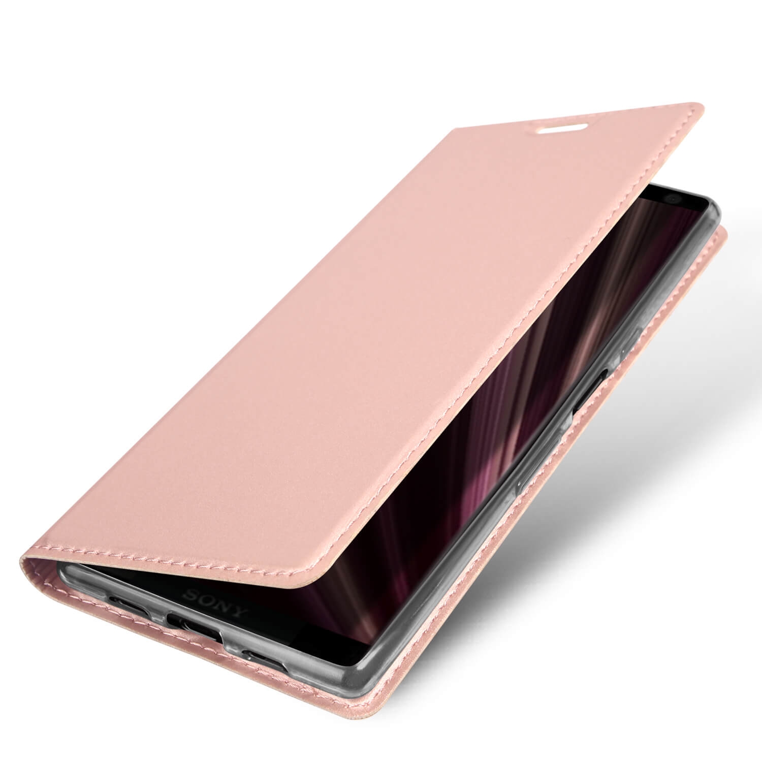DUX Wallet tok Sony Xperia 10 Plus rózsaszín