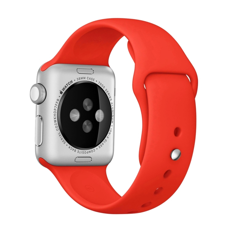 RUBBER Apple Watch szíj 9 / 8 / 7 (45mm) / 6 / SE / 5/4 (44 mm) / 3/2/1 (42 mm) piros akciós termékkép 1