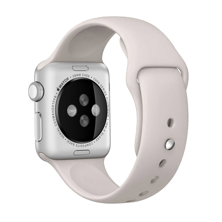 RUBBER szíj Apple Watch 9 / 8 / 7 (45mm) / 6 / SE / 5/4 (44 mm) / 3/2/1 (42 mm) bézs akciós termékkép 1