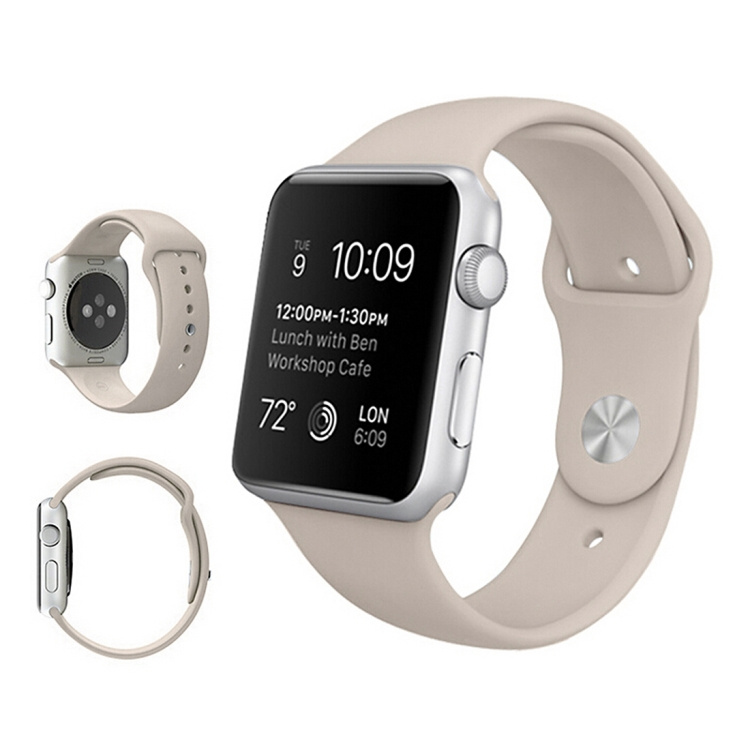 RUBBER szíj Apple Watch 9 / 8 / 7 (45mm) / 6 / SE / 5/4 (44 mm) / 3/2/1 (42 mm) bézs termék 2. képe