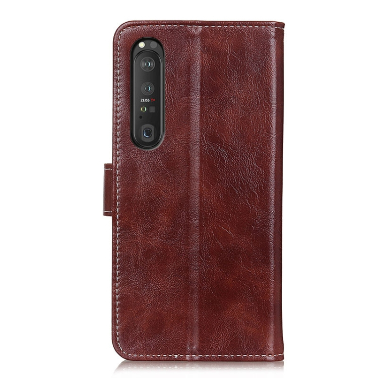 RETRO Wallet tok Sony Xperia 1 III barna termék 2. képe