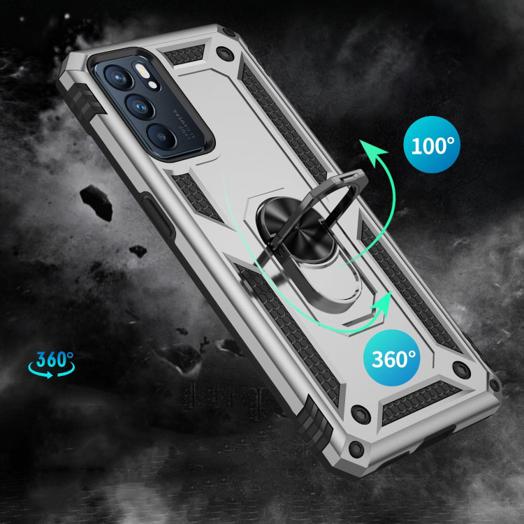 RING Védőtok Oppo Reno6 5G ezüsthöz termék 2. képe