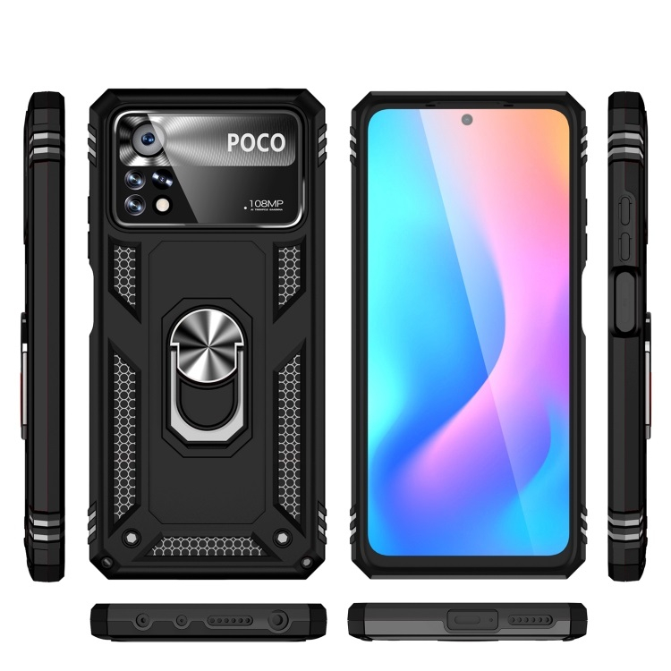 RING Védőburkolat Xiaomi Poco X4 Pro 5G fekete termék 2. képe