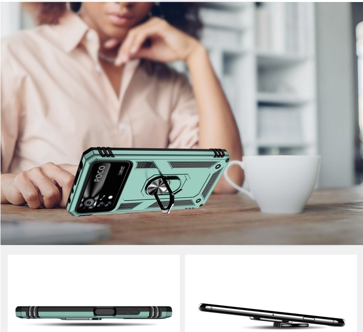 RING Védőburkolat Xiaomi Poco X4 Pro 5G zöld termék 2. képe