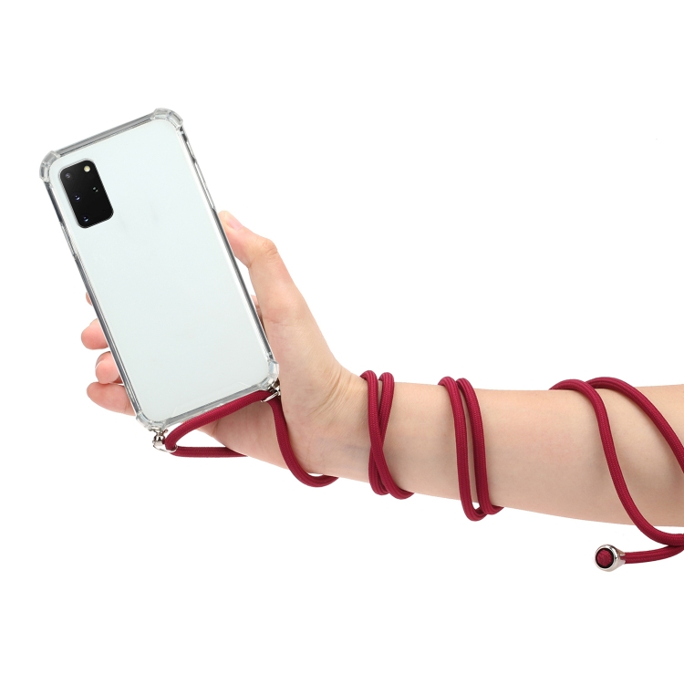ROPE Átlátszó borítás húzózsinórral Samsung Galaxy S20 piros termék 2. képe