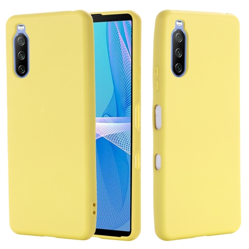 RUBBER Gumi borítás Sony Xperia 10 III sárga akciós termékkép 1