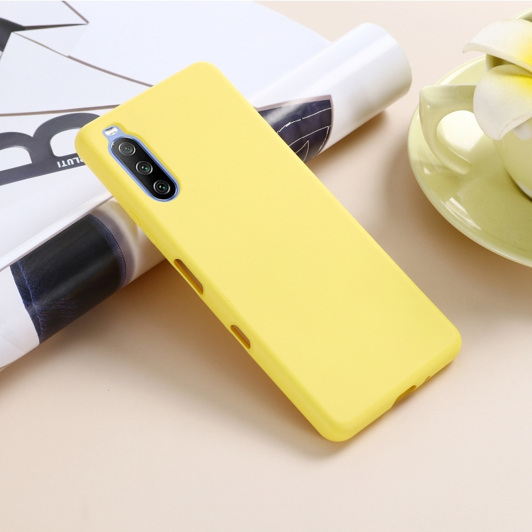 RUBBER Gumi borítás Sony Xperia 10 III sárga termék 2. képe