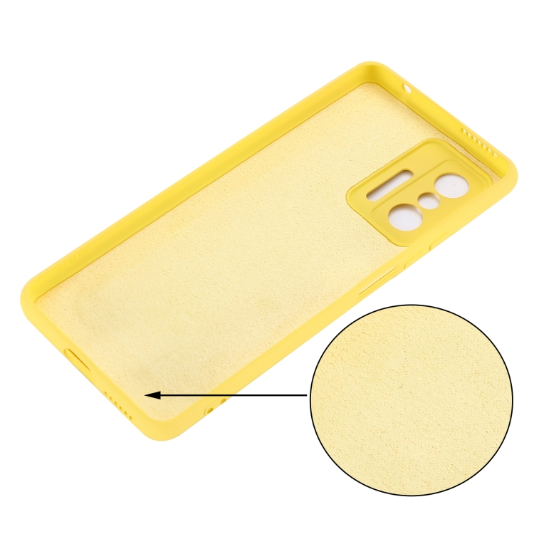 RUBBER Gumi borítás Xiaomi 11T sárga termék 2. képe