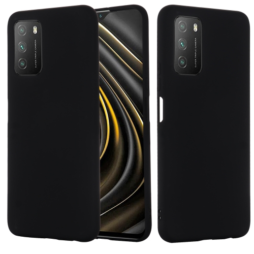 RUBBER Gumi borítás Xiaomi Poco M3 fekete akciós termékkép 1