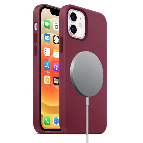 RUBBER MAGSAFE Apple iPhone 12 mini bordó borítás akciós termékkép 1