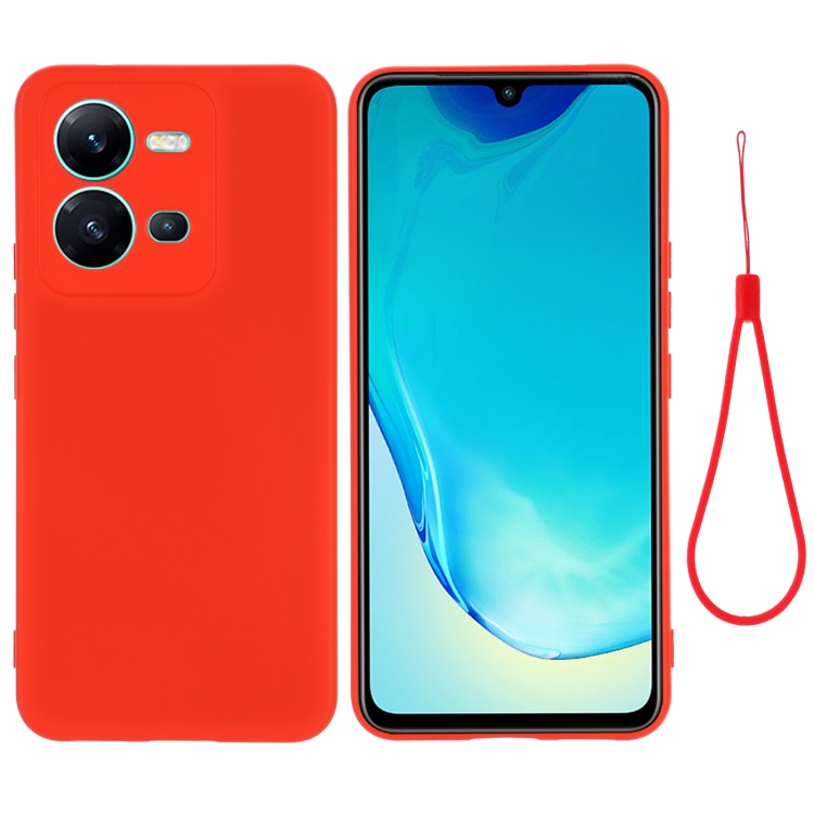 RUBBER Vivo X80 Lite 5G piros védőburkolat akciós termékkép 1