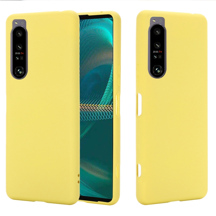 RUBBER Védőburkolat Sony Xperia 1 IV 5G sárga akciós termékkép 1