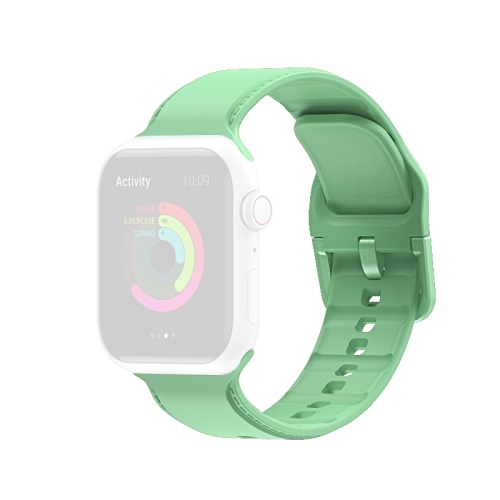 RUBBER szíj Apple Watch 7 (45 mm) / 6 / SE / 5/4 (44 mm) / 3/2/1 (42 mm) világoszöld akciós termékkép 1